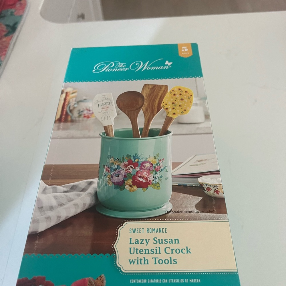 The Pioneer Woman Floral Utensil Crock with Tools